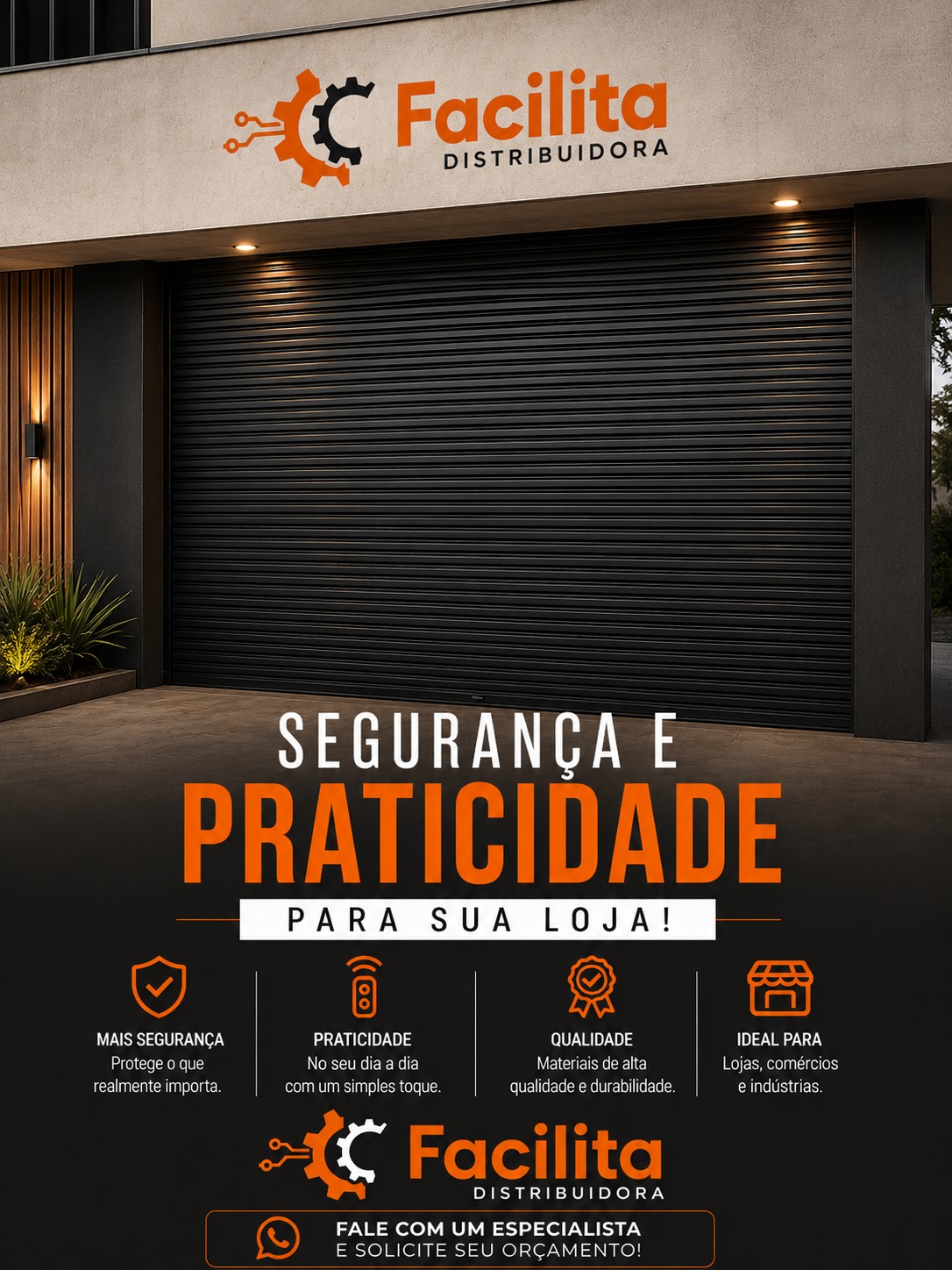 Porta automática Facilita aplicada em empresas
