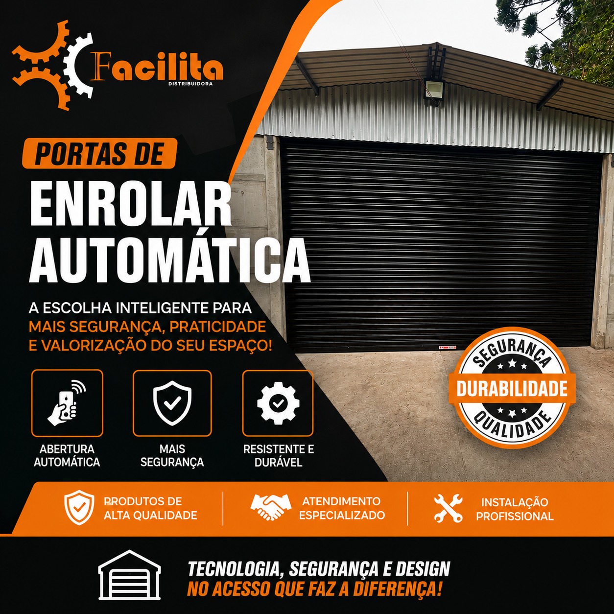 Porta de enrolar Facilita instalada